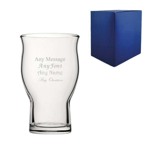 Engraved Pint Glass, Revival 20oz Beer Glass, Gift Boxed