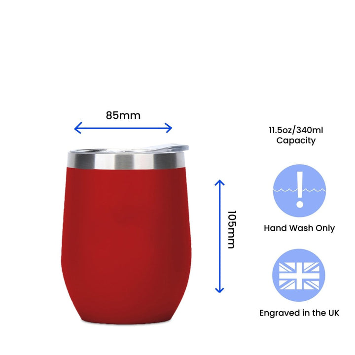 Engraved Red Insulated Travel Cup