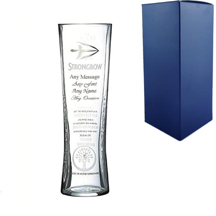 Engraved Strongbow Pint Glass with Gift Box