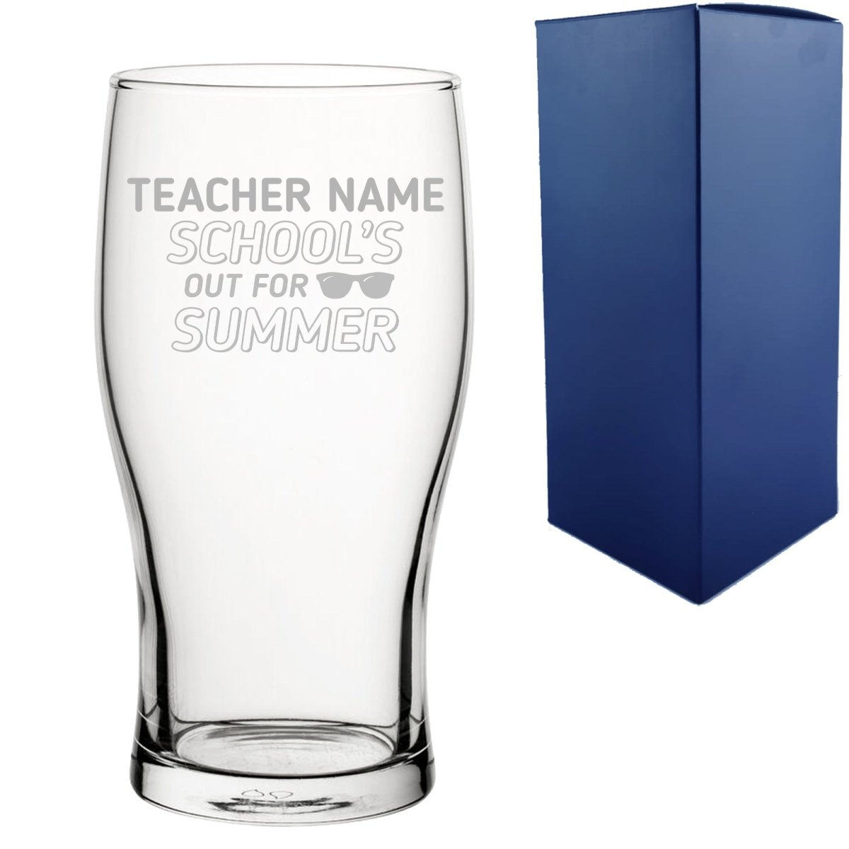 Buy Engraved Teacher Pint Glass with School's Out For Summer Design ...