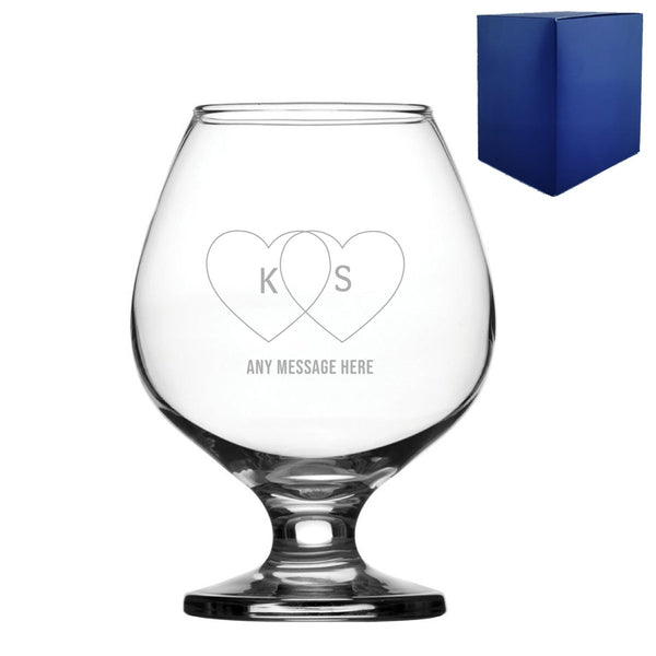 Engraved Valentines Day Bistro Brandy, Gift Boxed