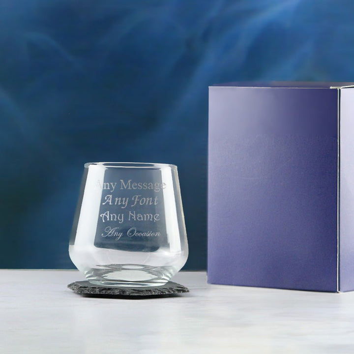 Engraved Whisky Glass, Allegra 340ml Tumbler, Gift Boxed