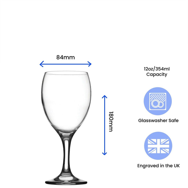 Engraved Wine Glass with Merry Christmas From Design