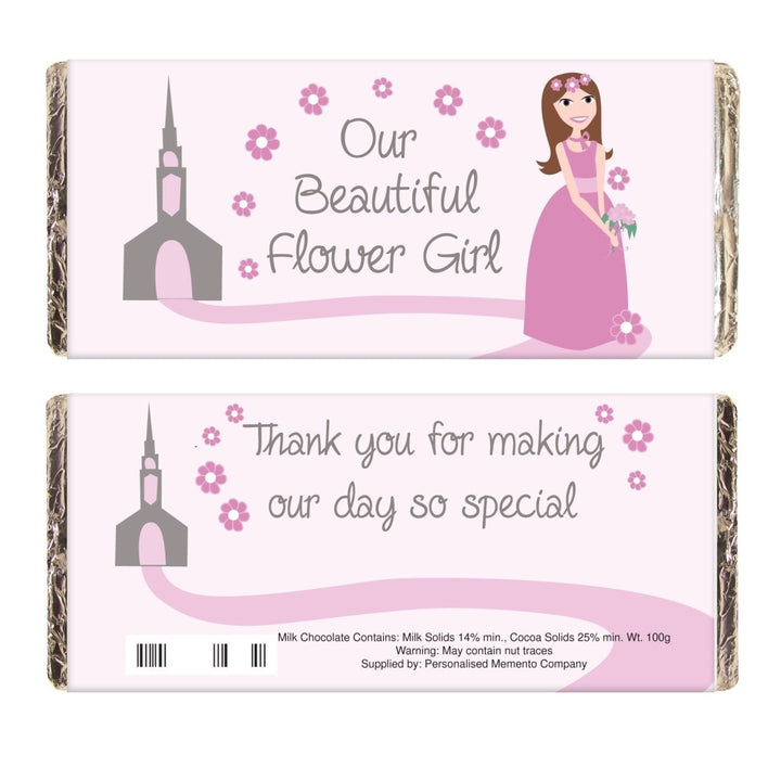 Fabulous Flower Girl Milk Chocolate Bar