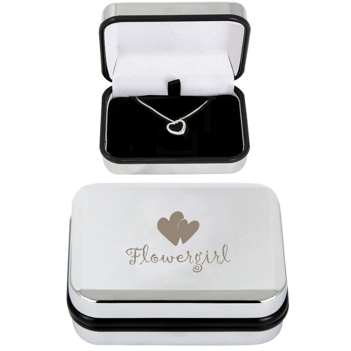 Flower Girl Heart Necklace Box