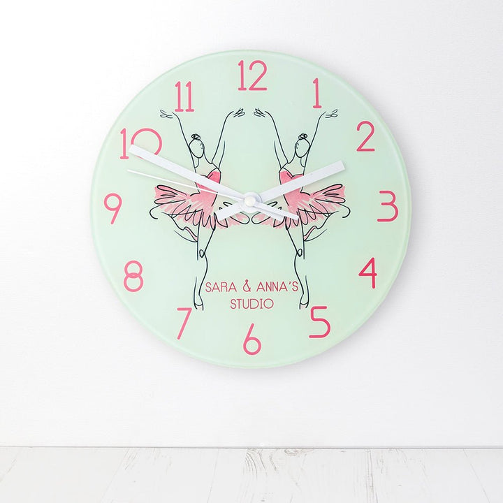 Graceful Ballet Dancer Personalised Wall Clock