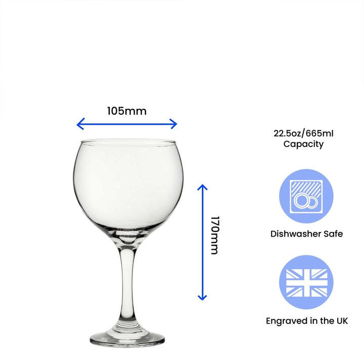 Happy Fathers Day Bordered Design - Engraved Novelty Gin Balloon Cocktail Glass