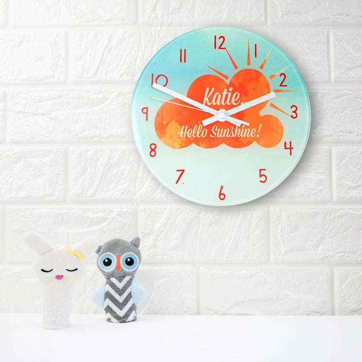Hello Sunshine Personalised Wall Clock