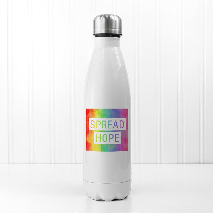 Spread Hope Rainbow (Square) - Mouthy Water Bottle