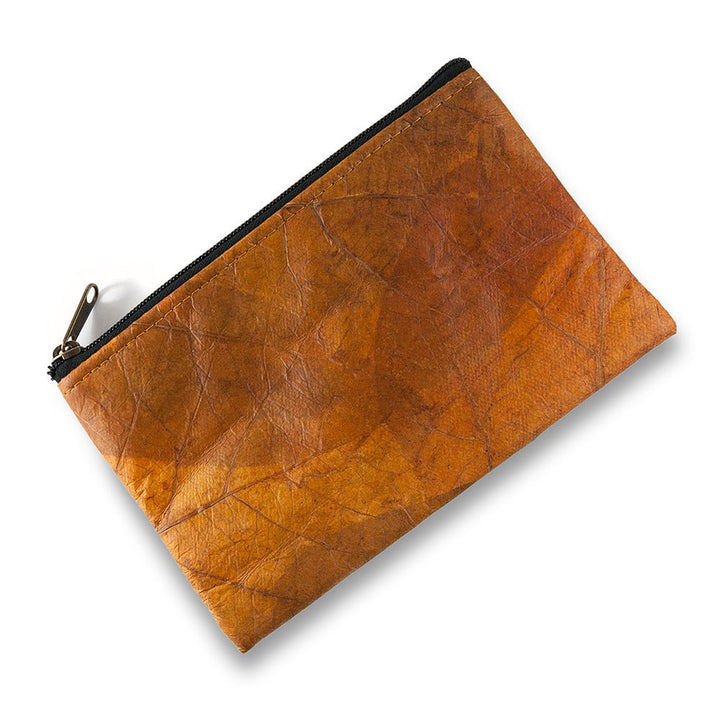 Leaf Leather Clutch Bag - Small
