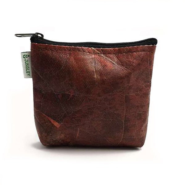 Leaf Leather Straight Edge Coin Bag