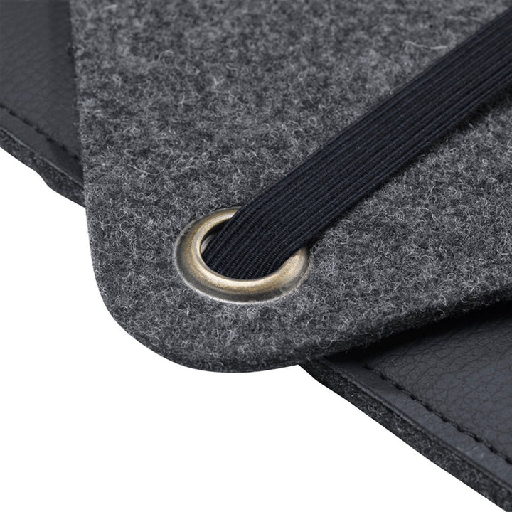 Monogrammed Black Vegan Apple Leather Laptop Sleeve - 15 inch