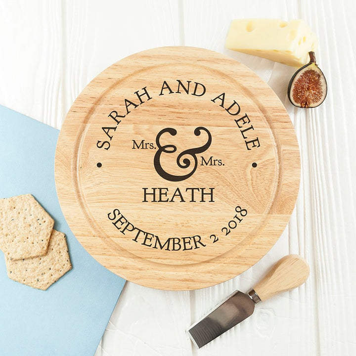 Mr and Mrs Classic Cheese Board Set