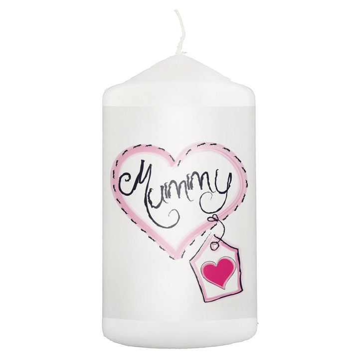 Mummy Heart Stitch Pillar Candle