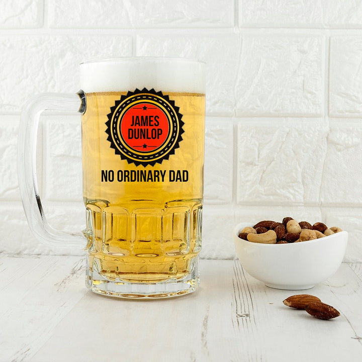 No Ordinary Dad Beer Glass Tankard