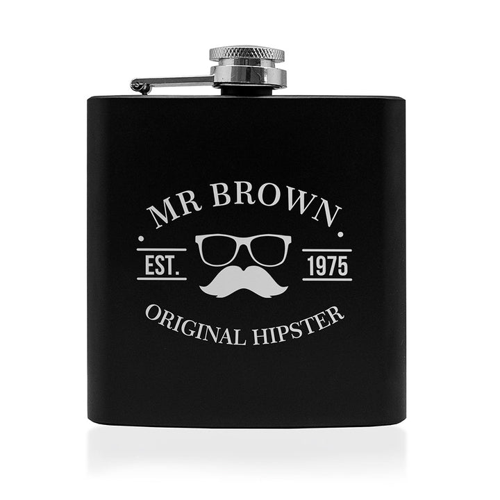 Original Hipster's Black Hip Flask