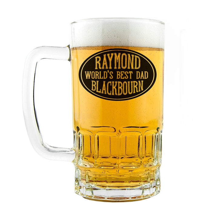 Oval Design Beer Glass Tankard