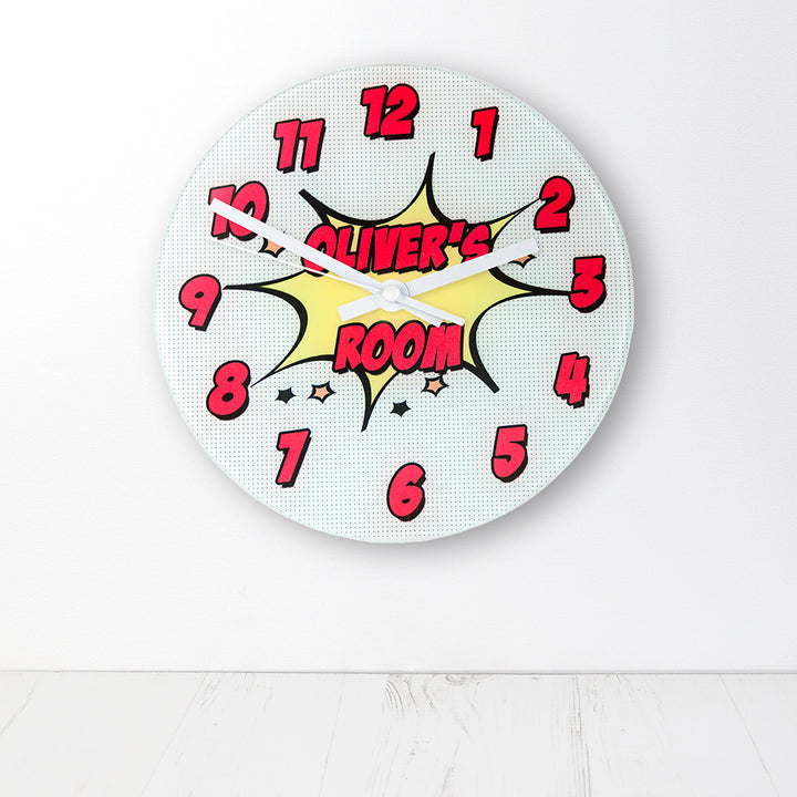 Pow! Personalised Comic Wall Clock 