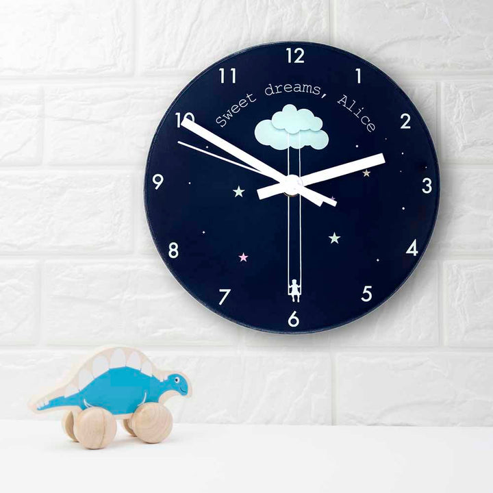 Sweet Dreams Little One Personalised Wall Clock 