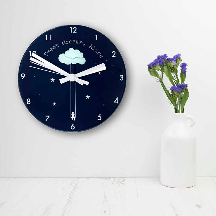 Sweet Dreams Little One Personalised Wall Clock 