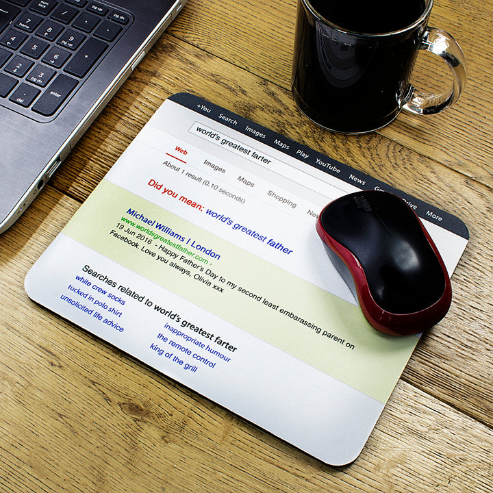 Web Search Personalised Father's Day Mouse Pad 