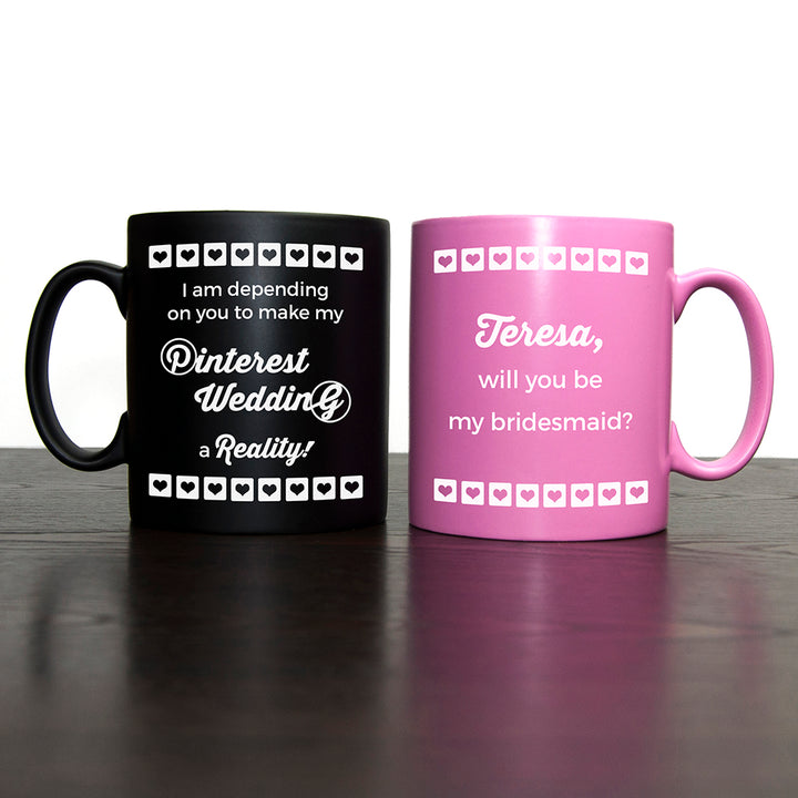 Will You Be My Bridesmaid Pinterest Wedding Mug 