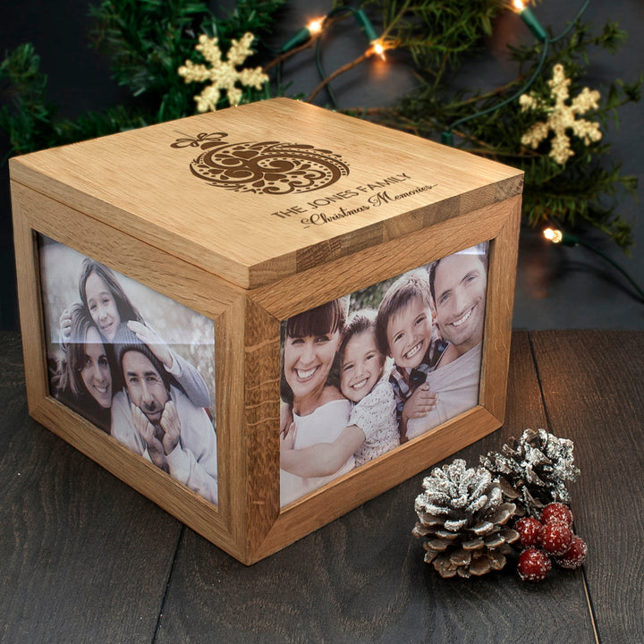 Personalised Christmas Memory Box Bauble Design