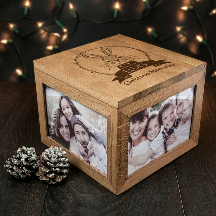 Personalised Woodland Rabbit Christmas Memory Box