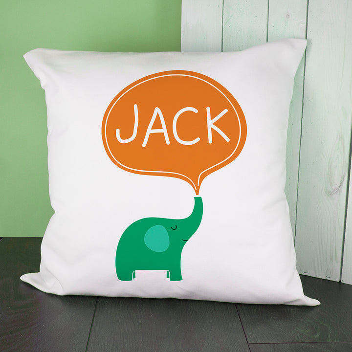 Personalised Hello Baby Elephant Cushion Cover