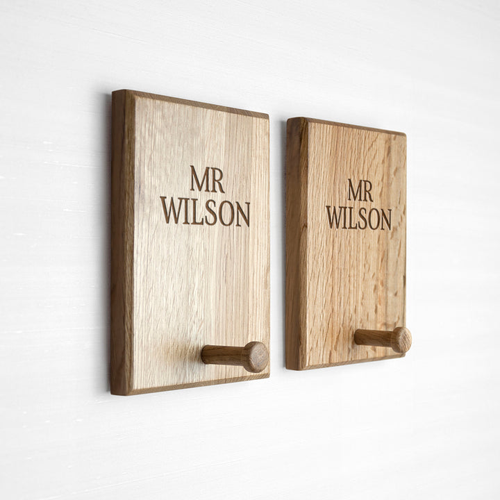 Personalised Classic Couples Peg Hook