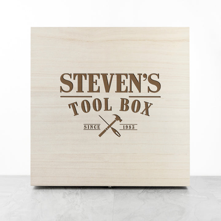 Personalised Wooden Tool Box 