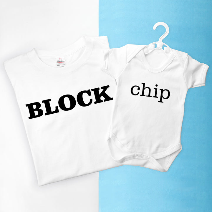 Personalised Daddy and Me Chip off the Old Block Set
