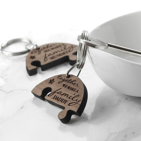 Personalised Family Together Keyring 
