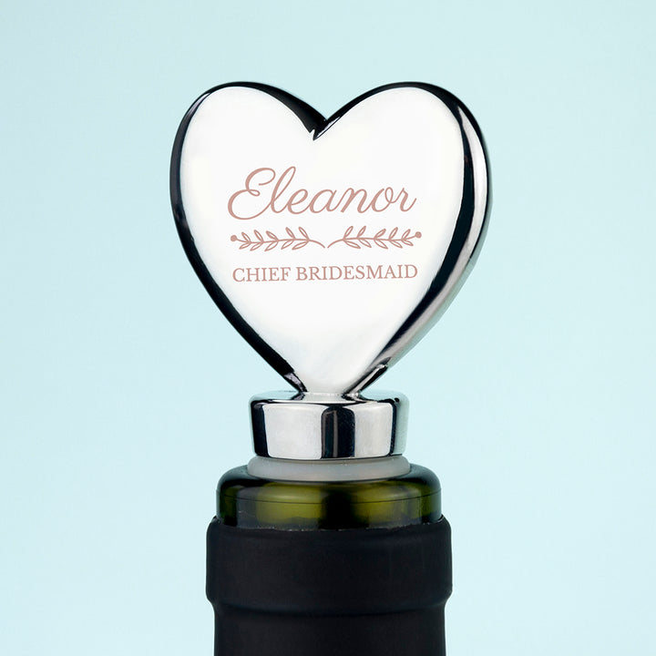 Personalised Wedding Wreath Bottle Stopper