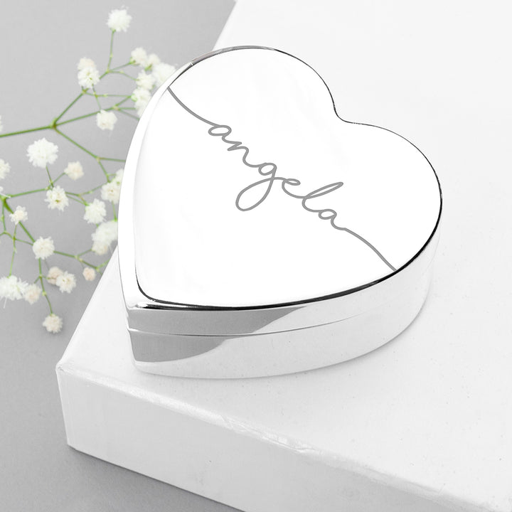 Personalised Heart Jewellery Box