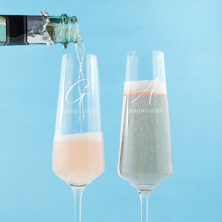 Personalised Wedding Party Champagne Flute
