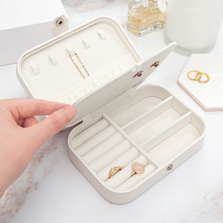 Treat Republic White Glitter Jewellery Case
