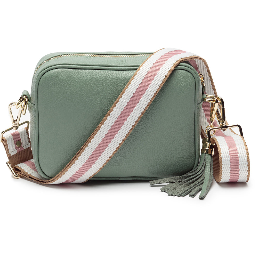 Personalised Elie Beaumont Mint Bag with Biscuit Strap