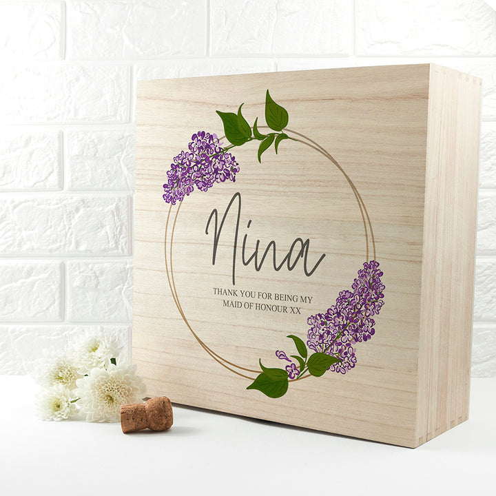 Personalised Floral Bridesmaid Keepsake Box