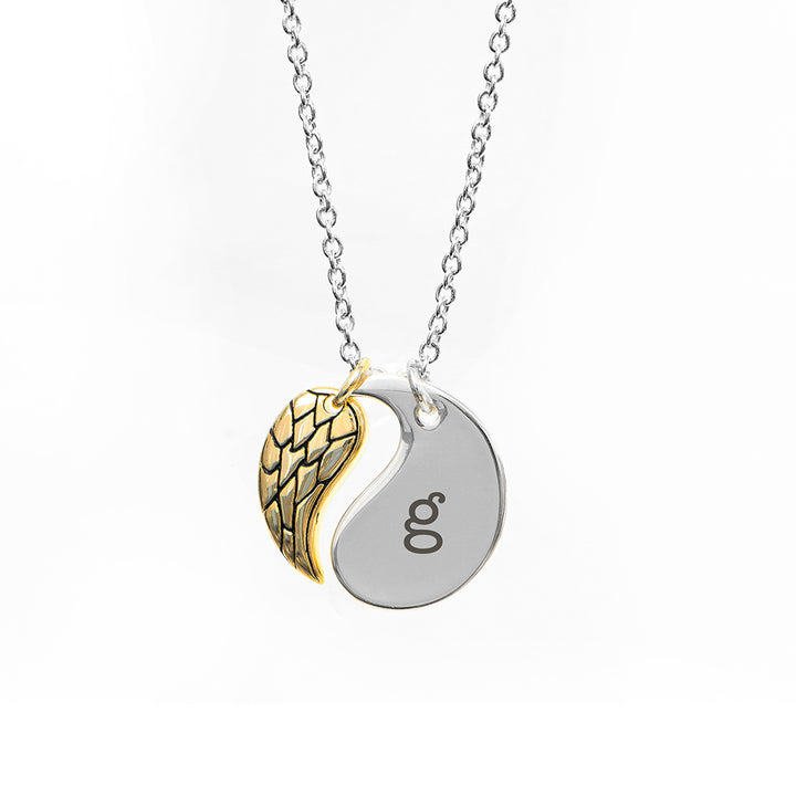 Personalised Contemporary Angel Wing Necklace