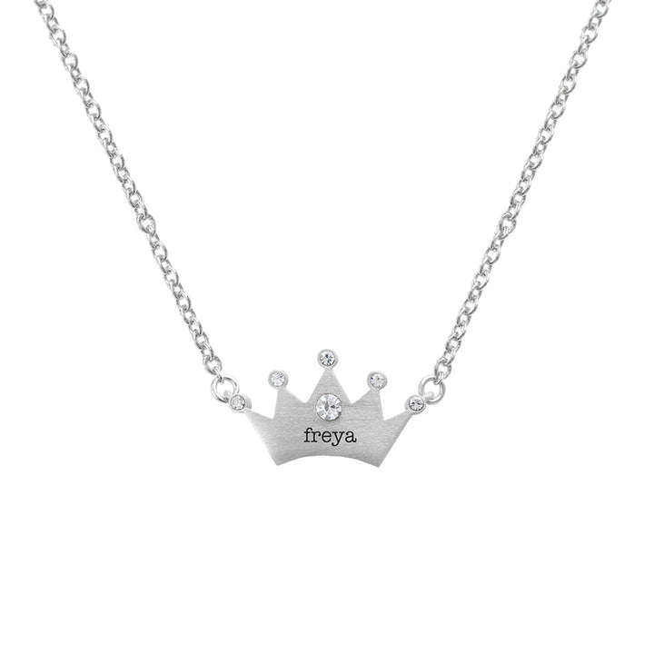 Personalised Kids Princess Crown Necklace