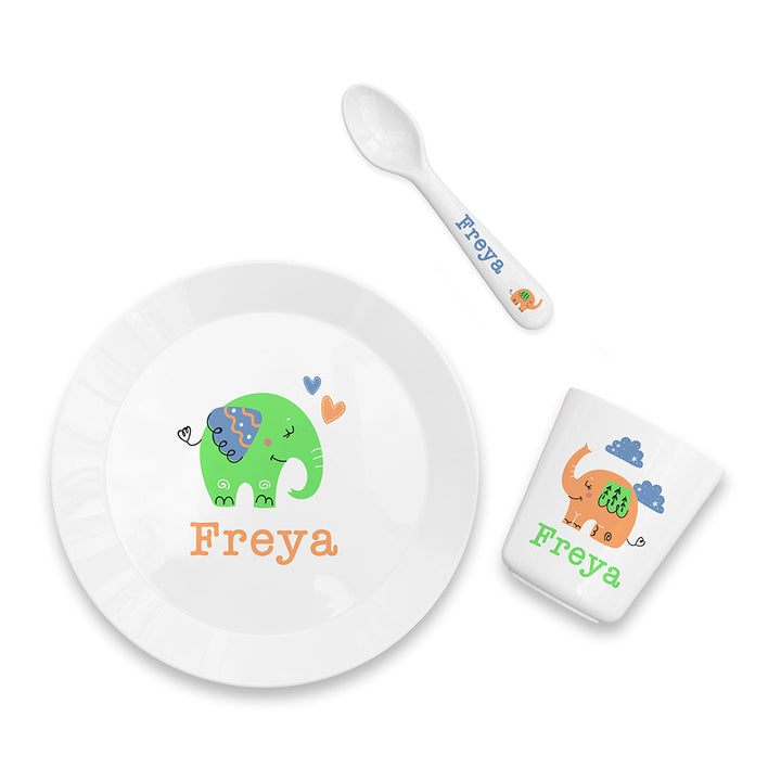 Personalised Baby Dinner Set - ElephantÂ 