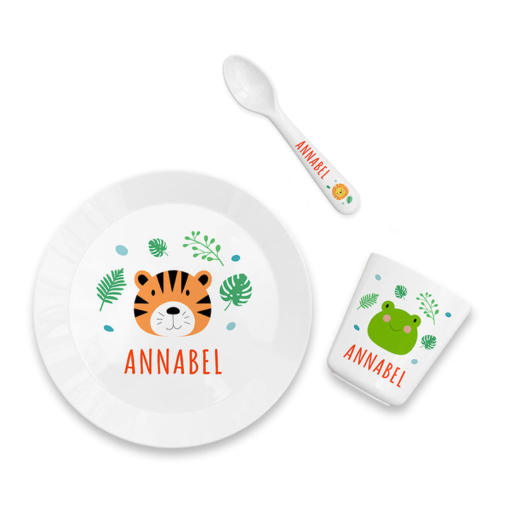 Personalised Baby Dinner Set - Jungle AnimalÂ 