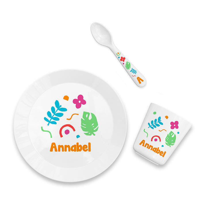 Personalised Baby Dinner Set - Colourful ShapesÂ 