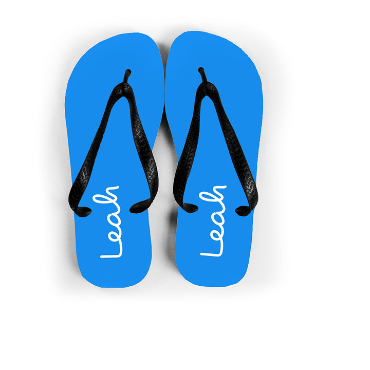 Personalised Summer Style Flip Flops - Medium - Blue