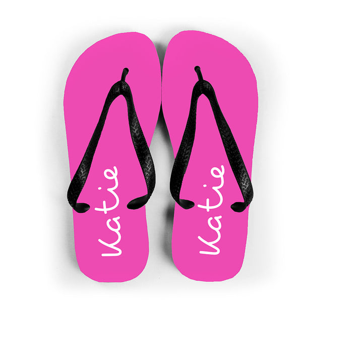 Personalised Summer Style Flip Flops - Small - Pink