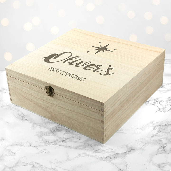 Personalised Minimalist Engraved Christmas Box