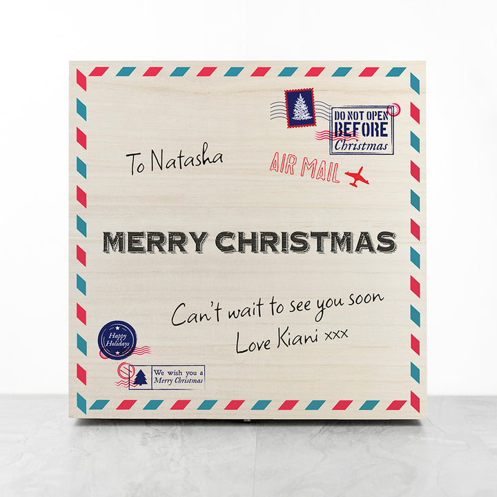 Personalised Nostalgic International Mail Christmas Box