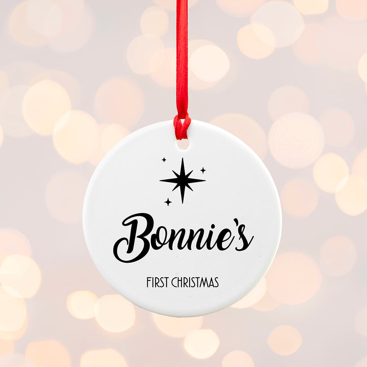 Personalised Minimalist Christmas Icon Ornament