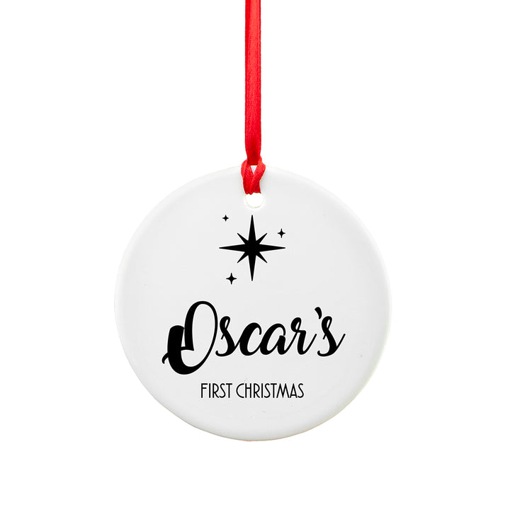 Personalised Minimalist Christmas Icon Ornament